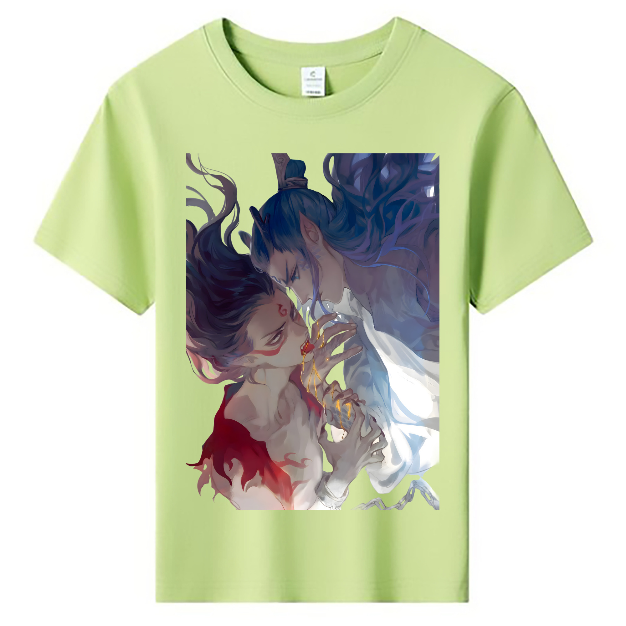 （画像用） Ne Zha 2 ナタ 魔童の大暴れ 綿100％キッズTシャツ（フロントプリント）
